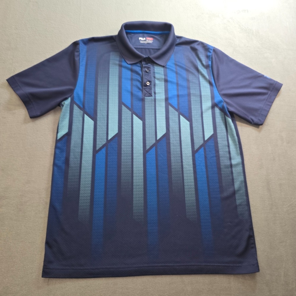 FILA Sport Golf Performance Shirt Men's Size Medium M Blue Athletic Fit
